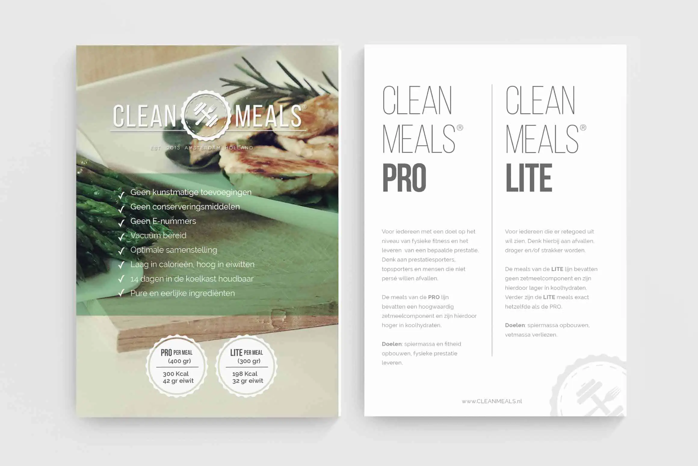 Clean Meals Flyer fitbrand fitbrandagency branding design fotografie webdesign