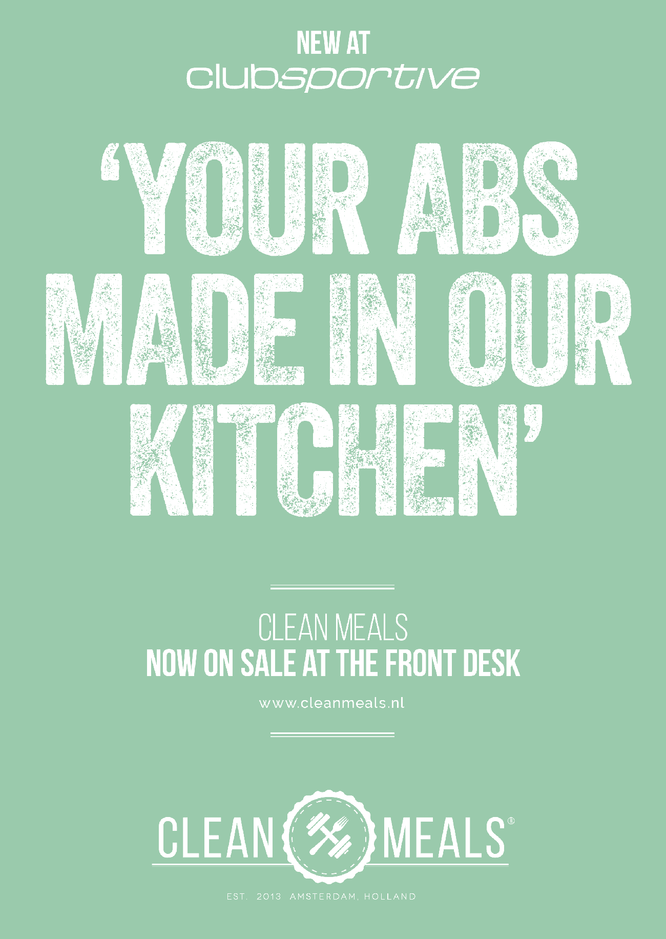 Clean Meals poster fitbrand fitbrandagency branding design fotografie webdesign