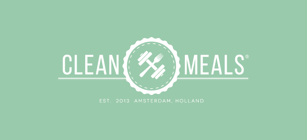 Logo ontwerp Clean Meals Amsterdam fitbrand fitbrandagency branding design fotografie webdesign