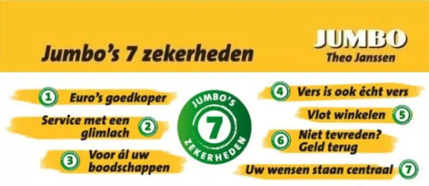 7 zekerheden van Jumbo