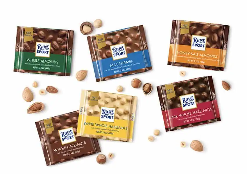 Ritter sport vierkante chocoladereep