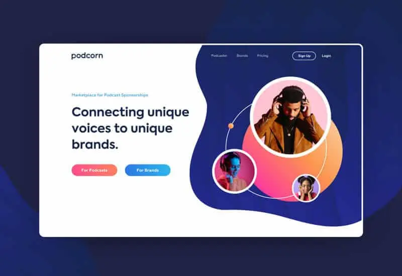 Organische vormen design podcorn