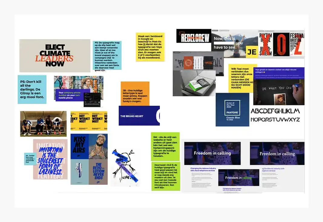 Google jamboard Voys strategische sessie