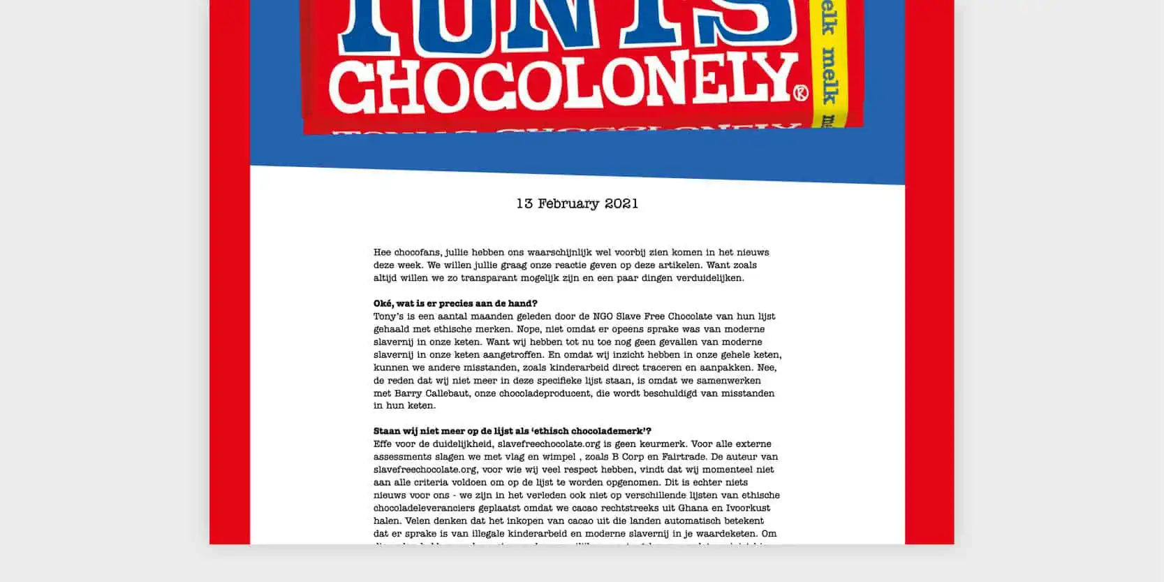 Tonys-Chocolonelys-reactie-negatieve-publiciteit