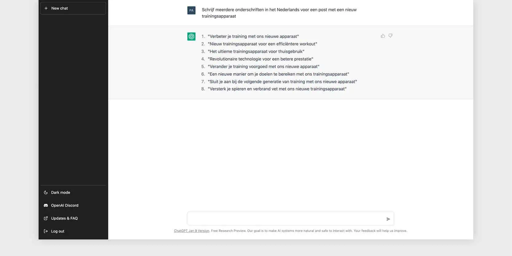 ChatGTP chatbot