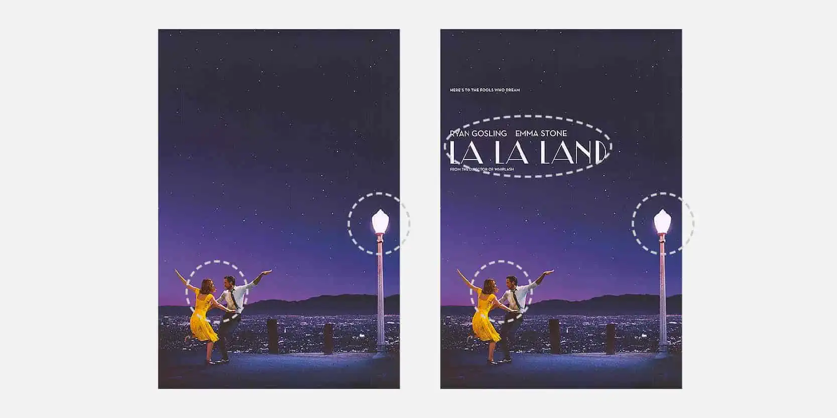 La la land filmposter herstelde balans beeldtaal