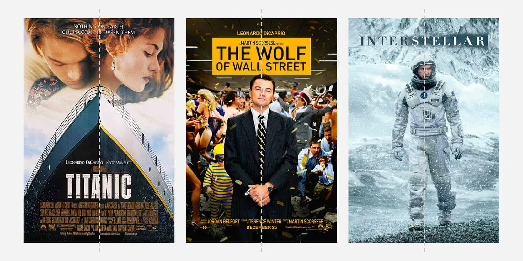 Symmetrische filmposters