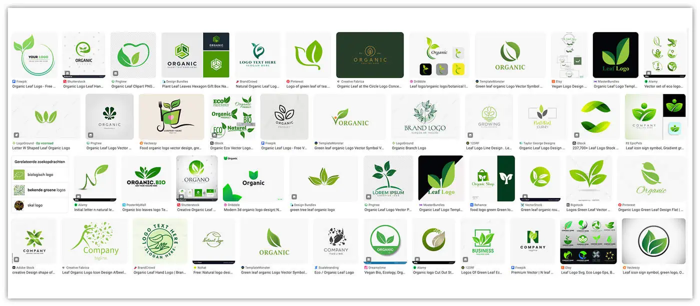 logo design tips: organische logos met een blaadje