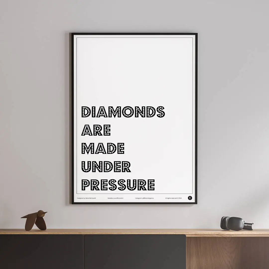 Diamonds are made under pressure poster