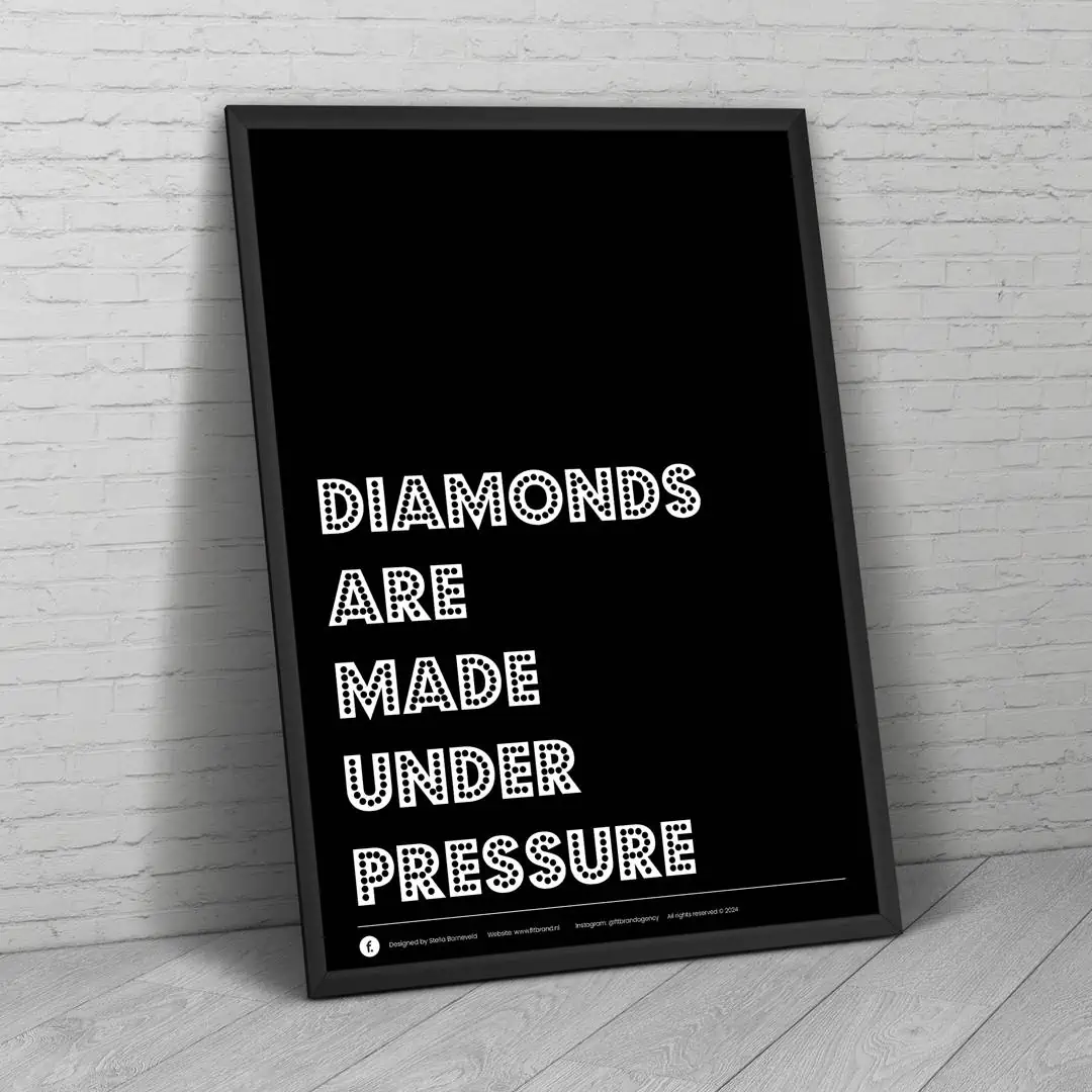 Diamonds are made under pressure poster
